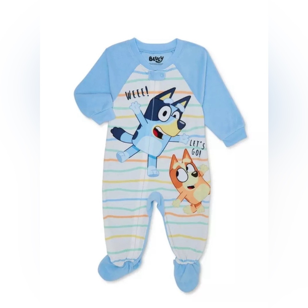 💙✨NWT✨💙 Bluey kids Pjs full zip sleeper